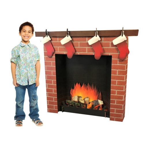 3d brick fireplace cardboard cutoutcardboard cutoutsprime party 543841