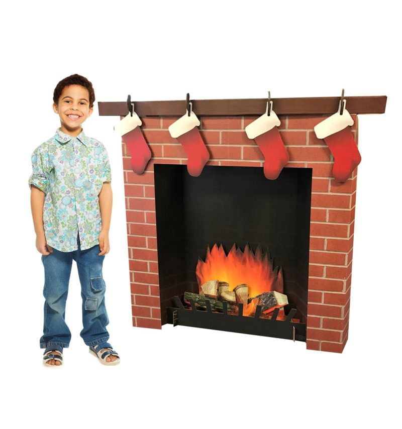 3d brick fireplace cardboard cutoutcardboard cutoutsprime party 543841