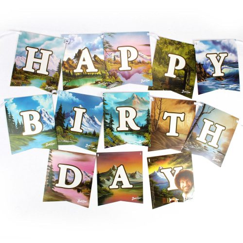 BobRoss Classic Happy Birthday Banner Laydown1000