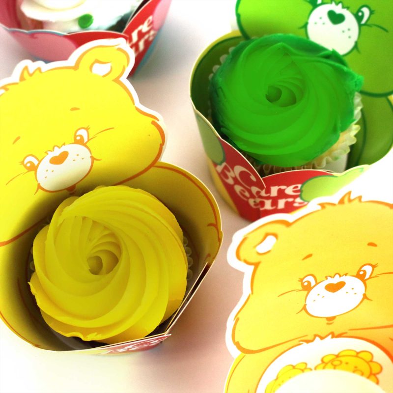 Carebears Cupcake Wrappers Overhead