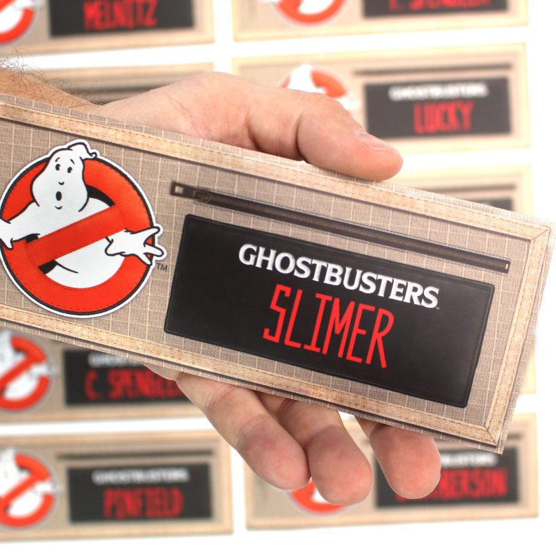 Ghostbusters Water Bottle Labels Close