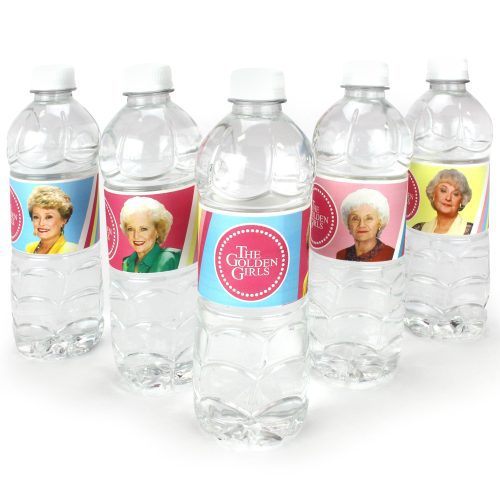 GoldenGirls WaterBottle Labels White