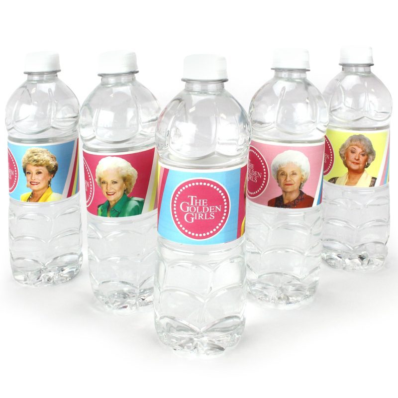 GoldenGirls WaterBottle Labels White