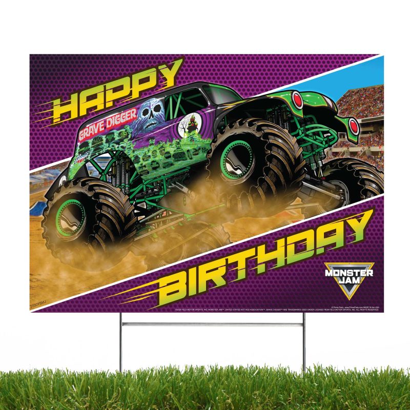 GraveDigger Yard Sign Grass