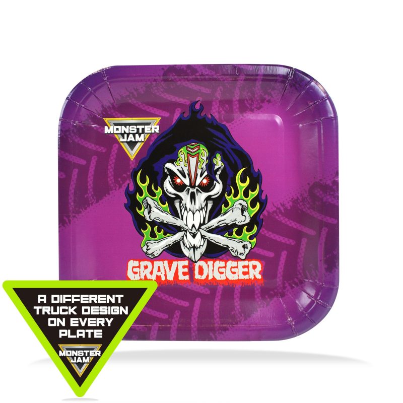 Monster Jam Dessert Plates Front Sticker