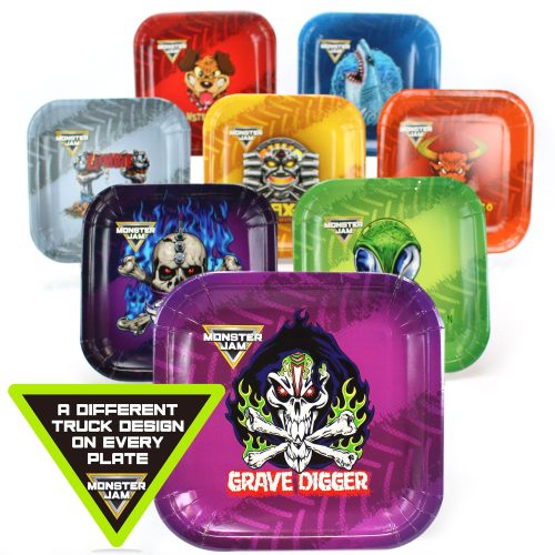 Monster Jam Dessert Plates Group WLogo