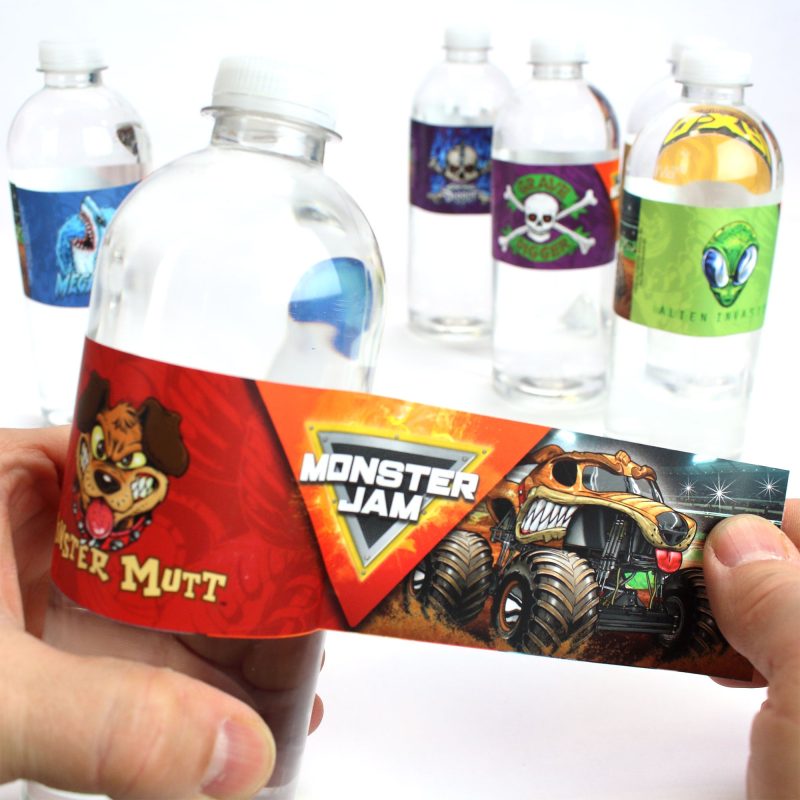 MonsterJam WaterBottle Labels Application