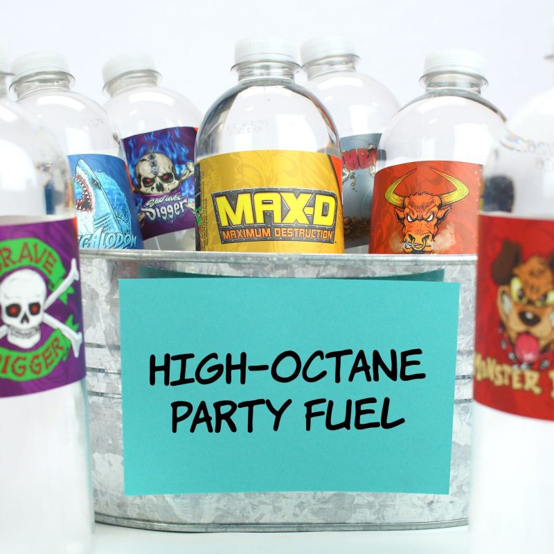 MonsterJam WaterBottle Labels Bucket