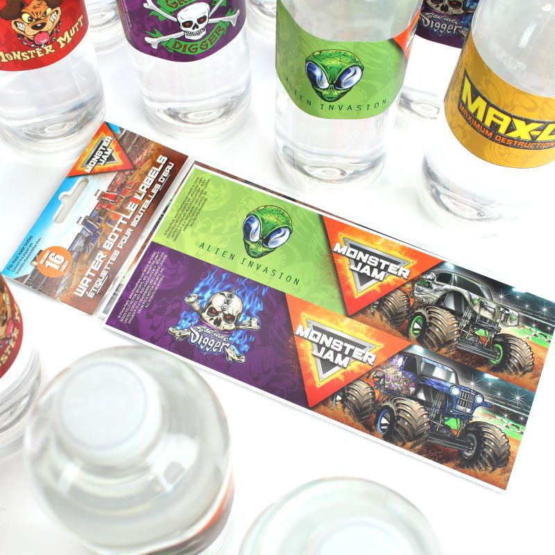 MonsterJam WaterBottle Labels Packaging 121ab6b2 89c7 48ab 9a52 af31eed14712