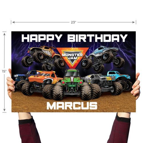 Personalized Monster Jam Yard Sign Dimensions