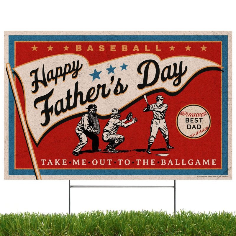 baseball fathers day yard signyard signsprime party 102604