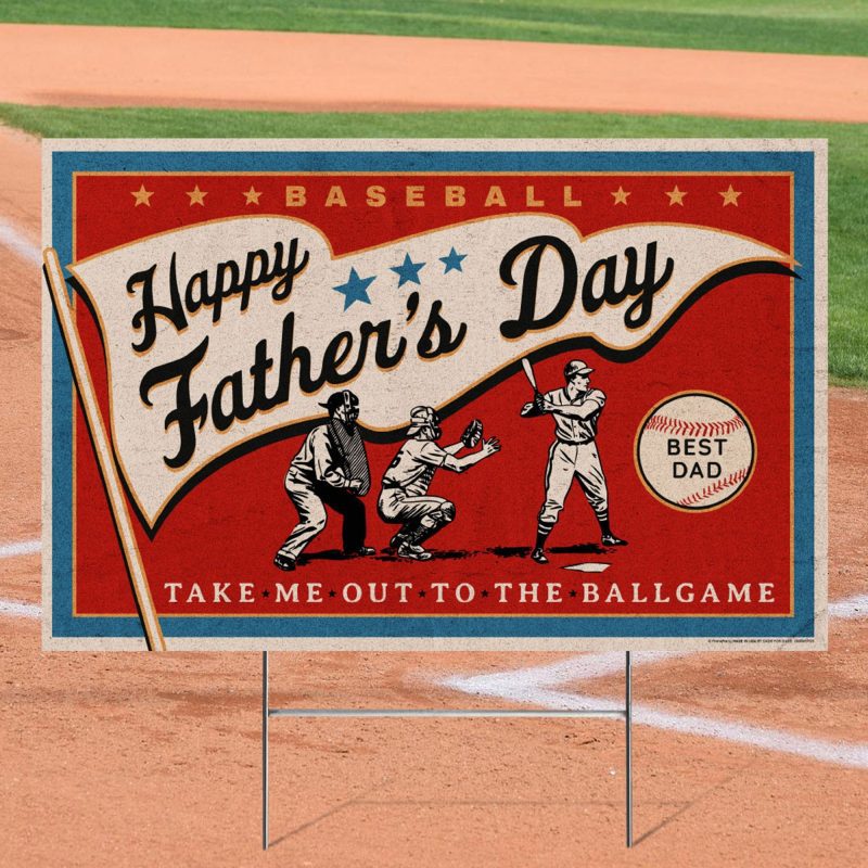 baseball fathers day yard signyard signsprime party 865435