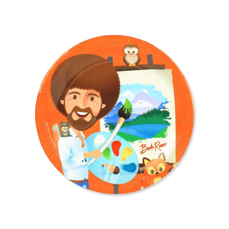 bob ross and friends dessert plates 8 packplatesprime party 209326