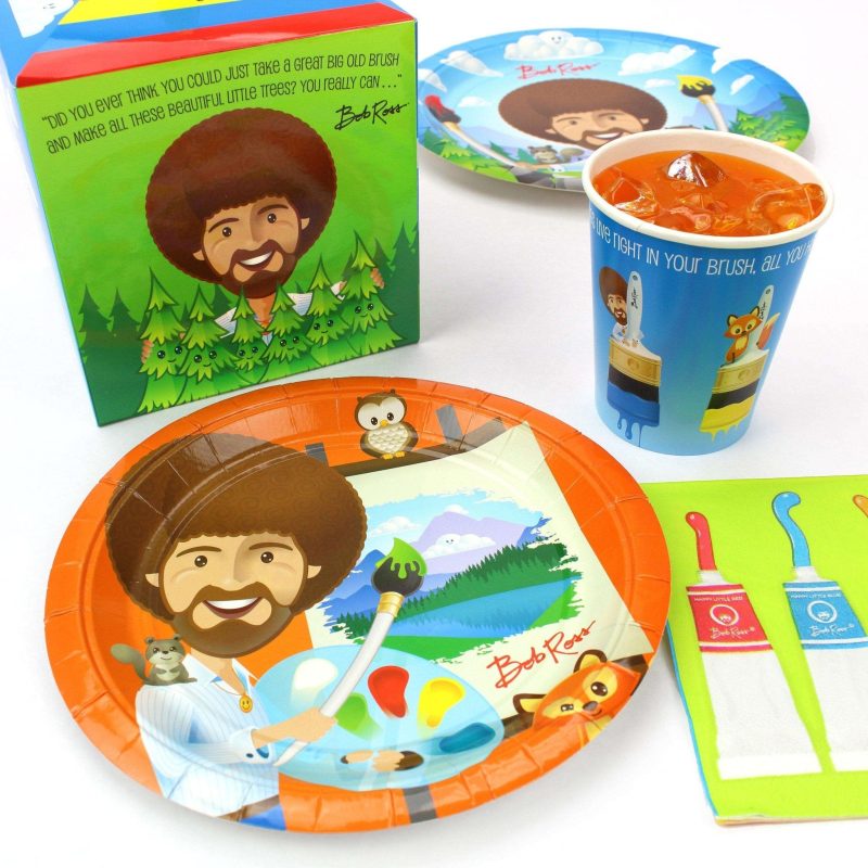 bob ross and friends dessert plates 8 packplatesprime party 776954