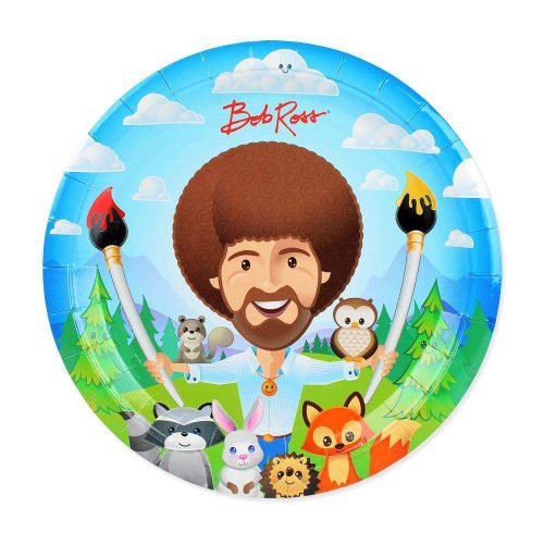 bob ross and friends dinner plates 8 packplatesprime party 521545