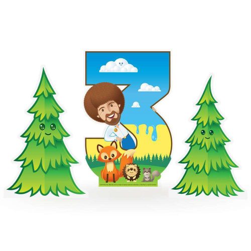 Bob Ross and Friends Mini Tabletop 1-5 Cardboard Cutout (3-Piece Set) - Prime PartyMini Numbered Table-Top Decor