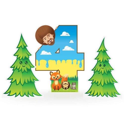 Bob Ross and Friends Mini Tabletop 1-5 Cardboard Cutout (3-Piece Set) - Prime PartyMini Numbered Table-Top Decor