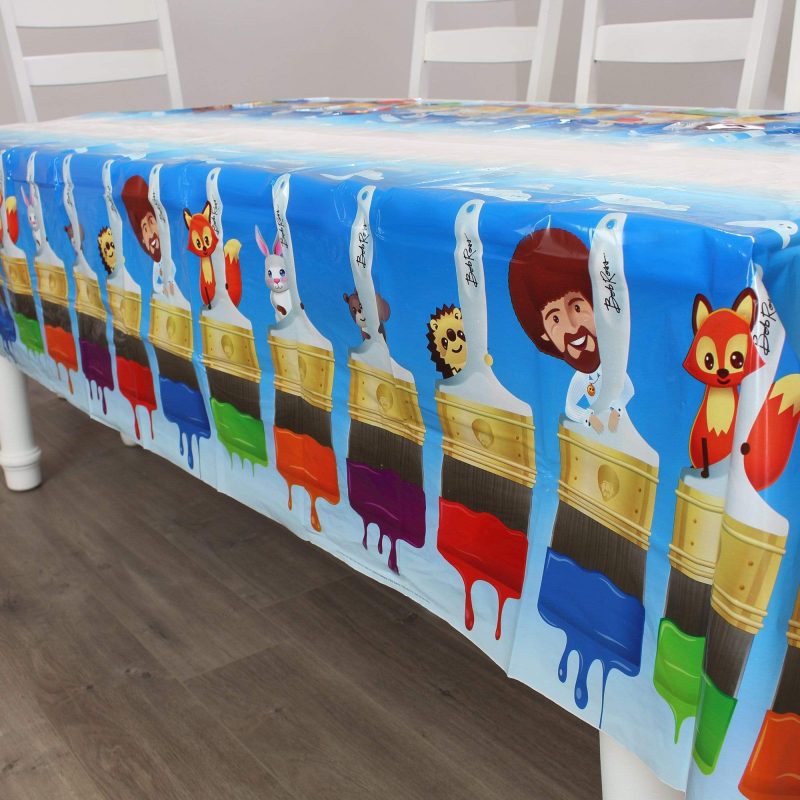 bob ross and friends plastic table covertable coversprime party 821756