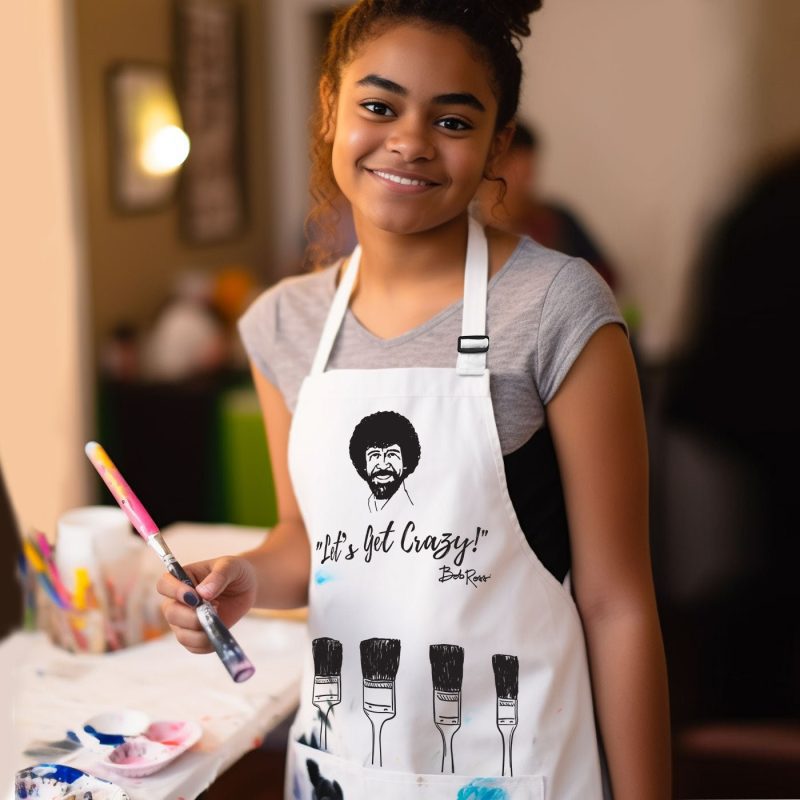 bob ross apron lets get crazyapronprime party 869787