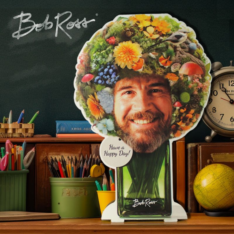 bob ross cardboard bouquetcenterpiecesprime party 689126