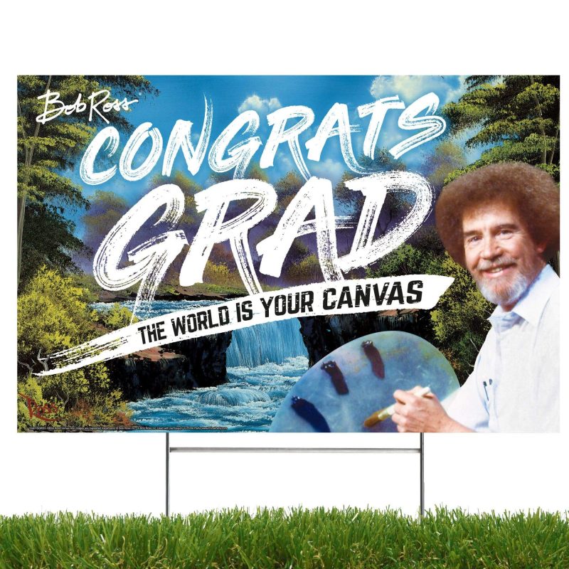 bob ross congrats grad graduation yard signyard signsprime party 284878