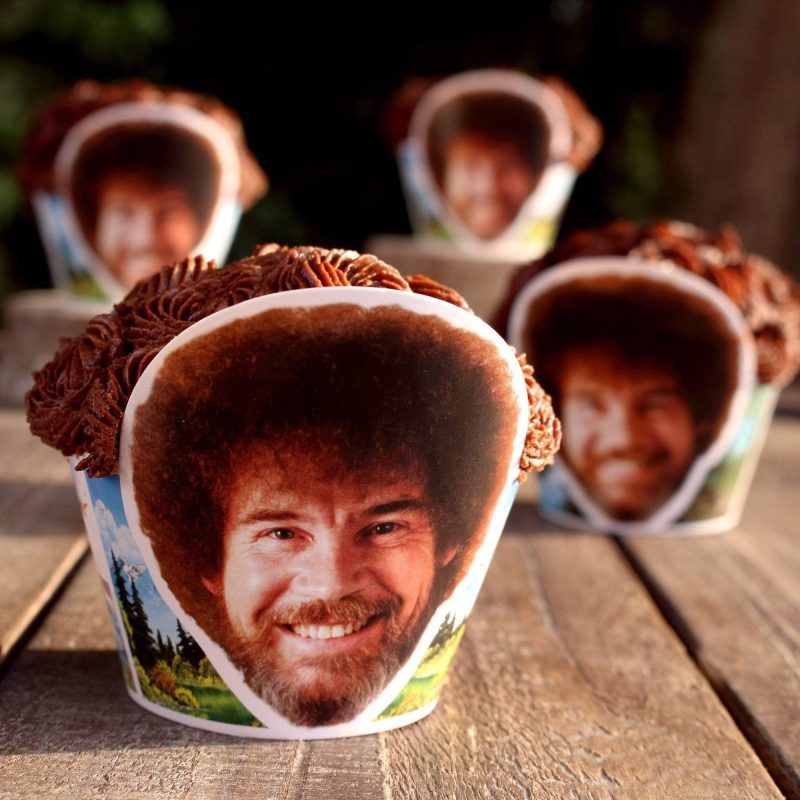 bob ross cupcake wrappers set of 12cupcake wrapperprime party 755326