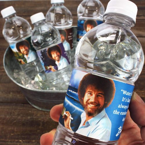 bob ross water bottle labels waterproof bottle wraps set of 16water bottle labelsprime party 398782