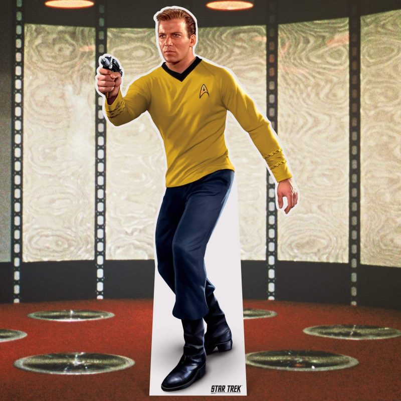 captain kirk with phaser life size cardboard star trek cutoutcardboard cutoutsprime party 380598