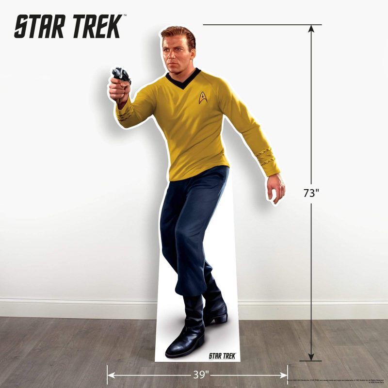 captain kirk with phaser life size cardboard star trek cutoutcardboard cutoutsprime party 685041