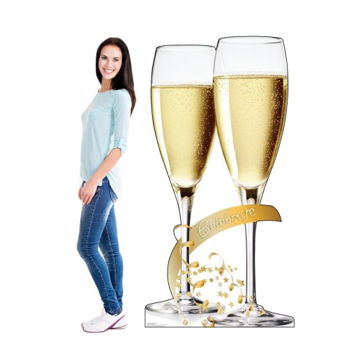 celebrate champagne glasses cardboard cutoutcardboard cutoutsprime party 472028