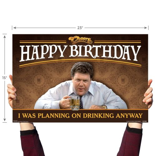 cheers happy birthday yard sign with lawn stakesyard signsprime party 392946