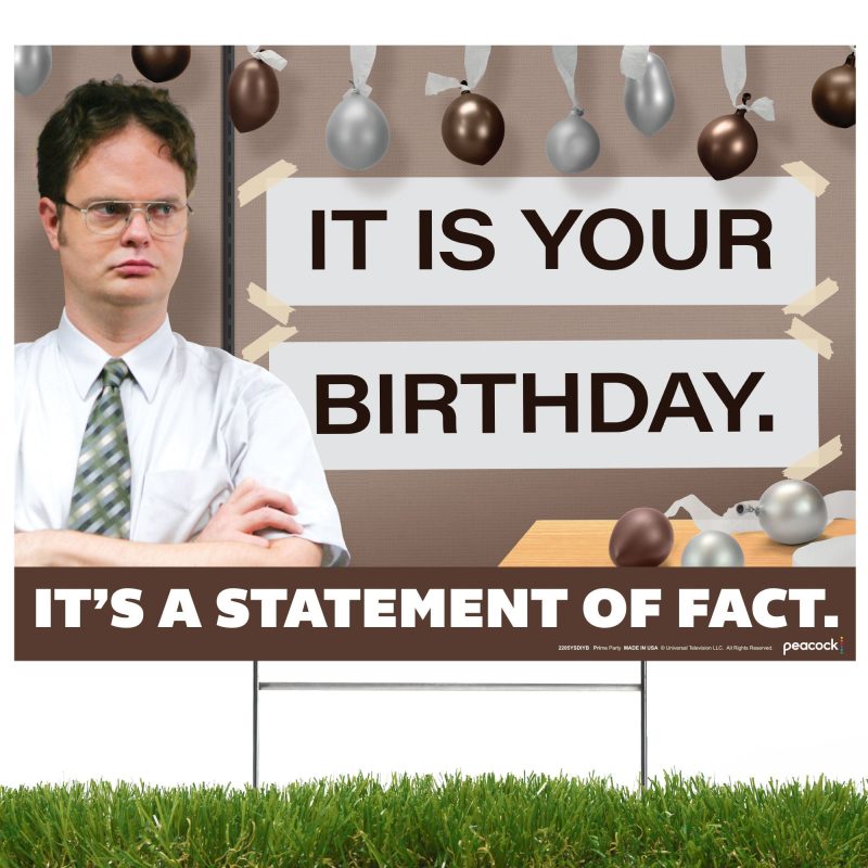 dwight schrute it is your birthday yard sign the officeyard signsprime party 437171