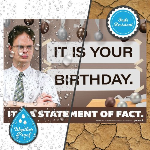 dwight schrute it is your birthday yard sign the officeyard signsprime party 851715