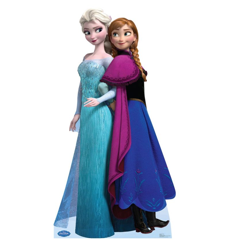 elsa and anna disneys frozen cardboard cutoutcardboard cutoutsprime party 734512