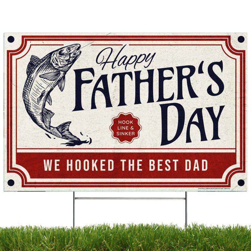 fishing fathers day yard signyard signsprime party 794388