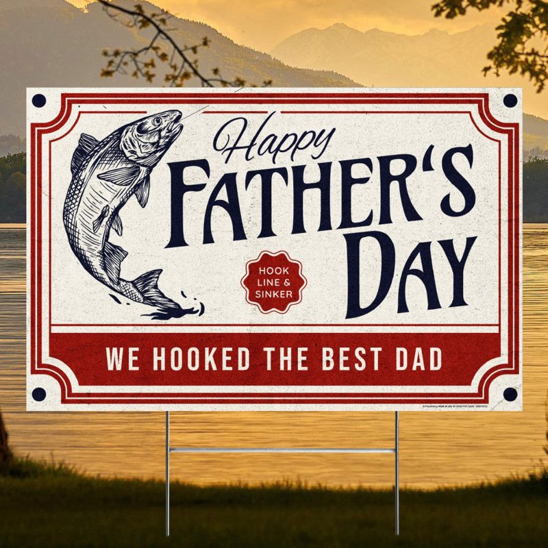 fishing fathers day yard signyard signsprime party 798252