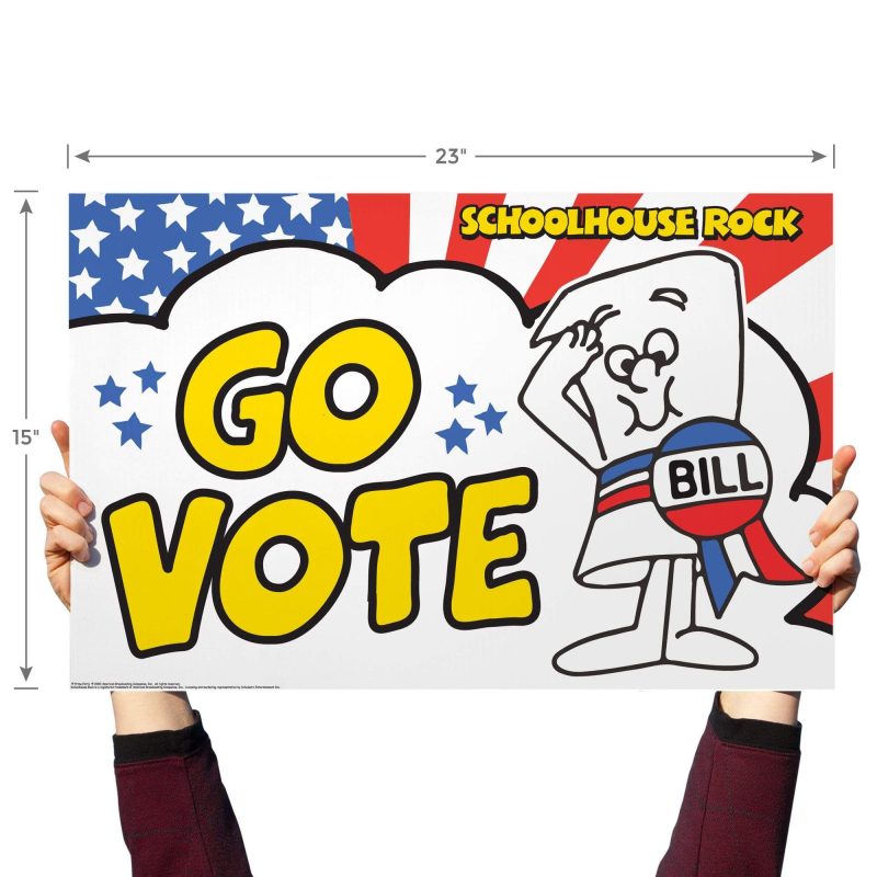 go vote bill yard sign with lawn stakes schoolhouse rockyard signsprime party 580248