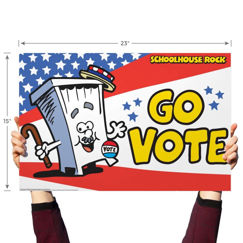 go vote booth yard sign with lawn stakes schoolhouse rockyard signsprime party 115884