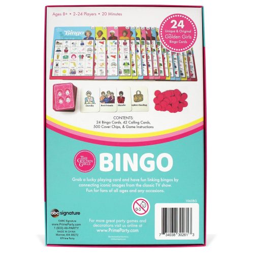 golden girls bingo party game for 24 playersgames activitiesprime party 111107