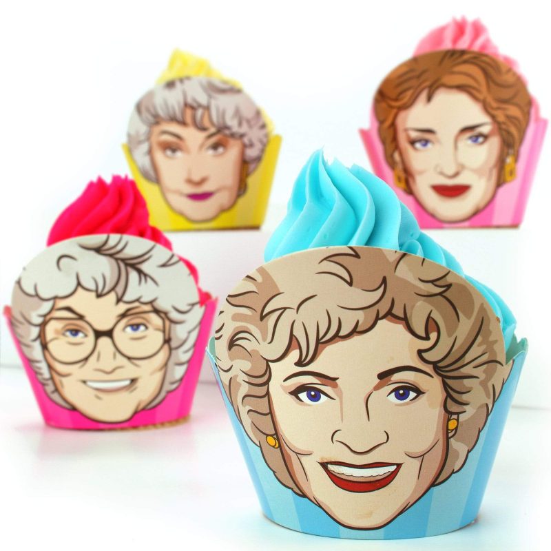 golden girls cupcake wrappers set of 12cupcake wrapperprime party 341309