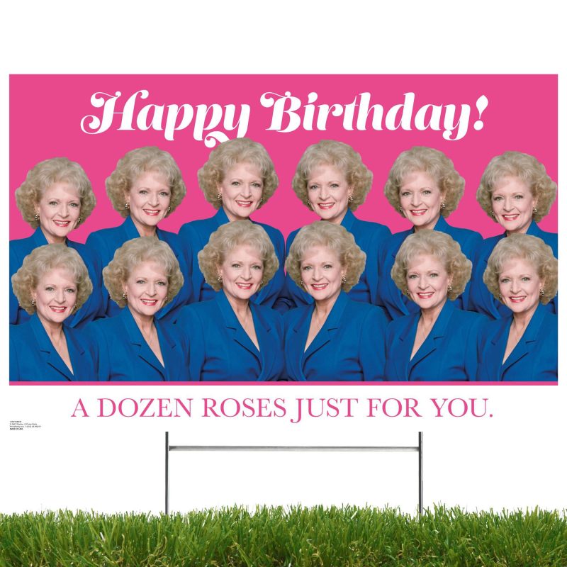 golden girls happy birthday a dozen roses just for you yard signyard signsprime party 686567