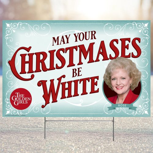 golden girls holiday yard sign with stakes roses white christmasyard signsprime party 292385