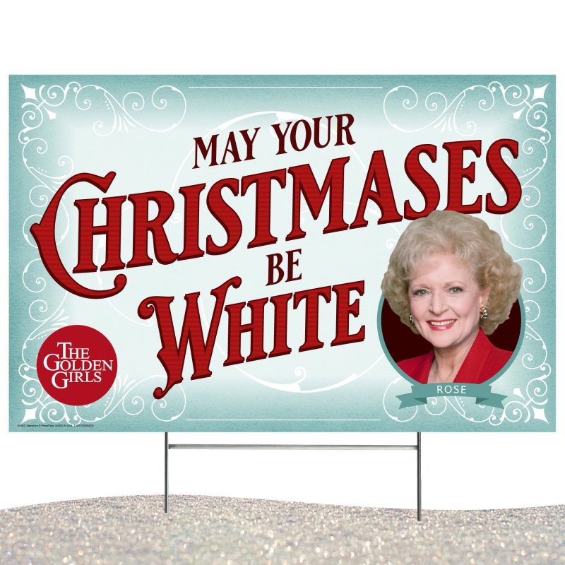 golden girls holiday yard sign with stakes roses white christmasyard signsprime party 576855