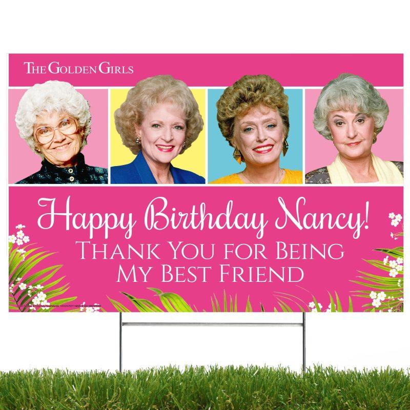 golden girls personalized yard sign 4 acrosspersonalized yard signsprime party 325145