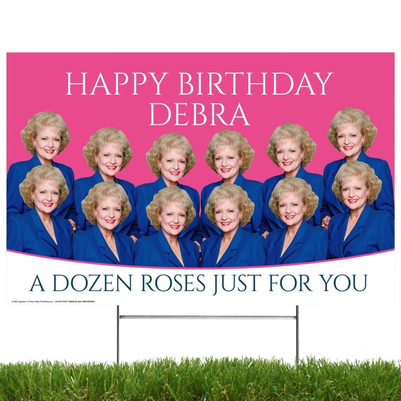 golden girls personalized yard sign dozen rosespersonalized yard signsprime party 788544