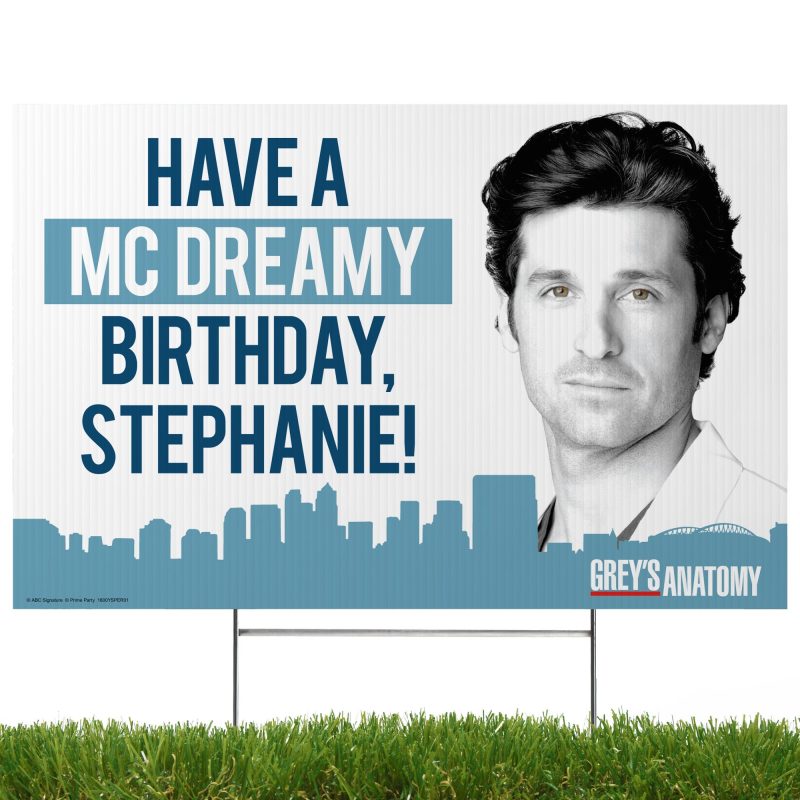 greys anatomy mcdreamy personalized yard signpersonalized yard signsprime party 425672