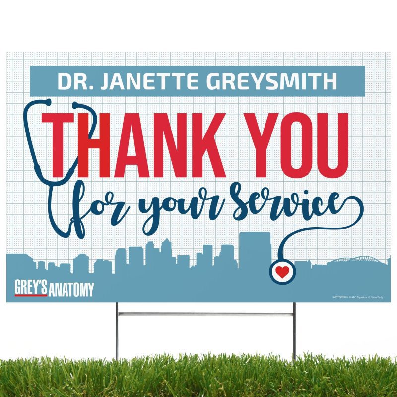 greys anatomy thank you for your service personalized yard signpersonalized yard signsprime party 489412