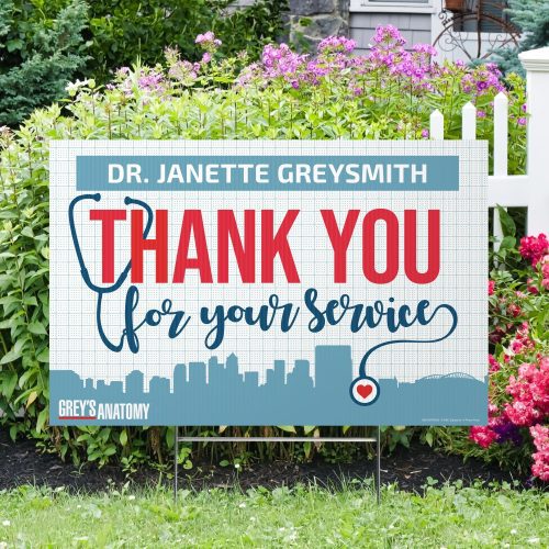 greys anatomy thank you for your service personalized yard signpersonalized yard signsprime party 565662