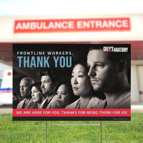 greys anatomy thank you front line workers personalized yard signpersonalized yard signsprime party 814537