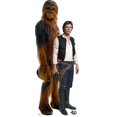 Han Solo and Chewbacca - Star Wars 40th - Cardboard Cutout - Prime PartyCardboard Cutouts